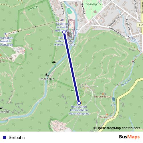 Seilbahn funicular Line Map