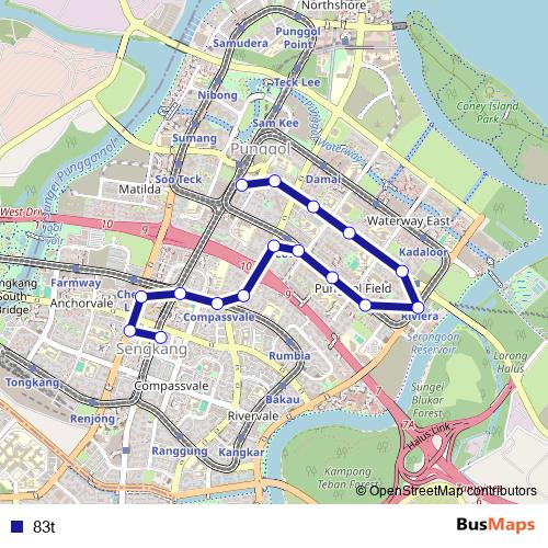 83t bus Line Map