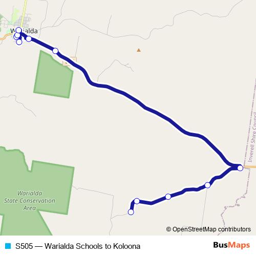 S505 bus Line Map