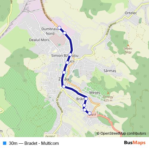 30m bus Line Map