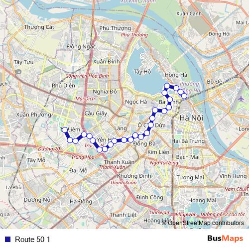 Route 50 1 bus Line Map