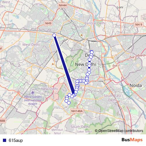 615aup bus Line Map
