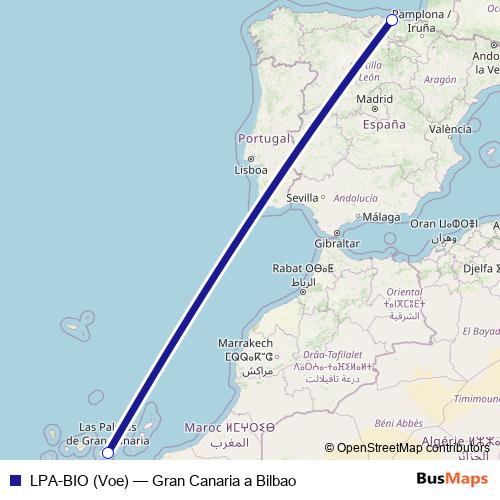 LPA-BIO (Voe) air Line Map