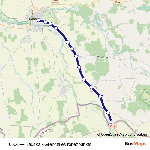 6504 bus Line Map