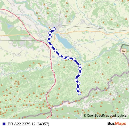 PR A22 2375 12 (64357) bus Line Map