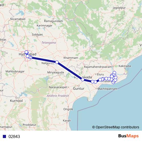 02843 bus Line Map