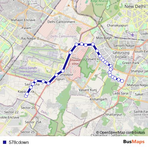 578cdown bus Line Map