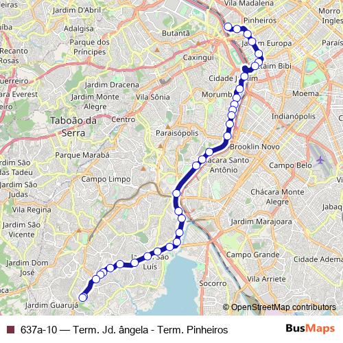 637a-10 bus Line Map