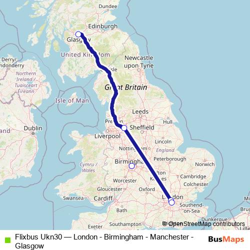 Flixbus Ukn30 bus Line Map