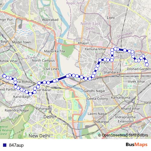 847aup bus Line Map