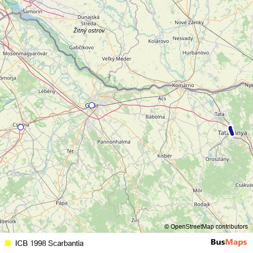 ICB 1998 Scarbantia bus Line Map