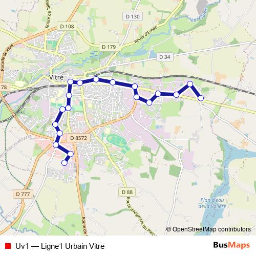 Uv1 bus Line Map