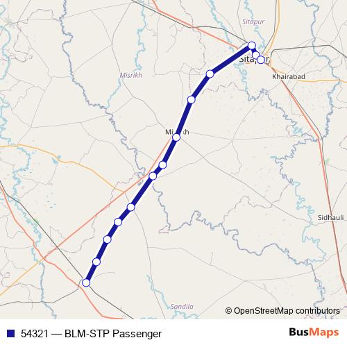 54321 rail Line Map
