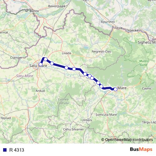 R 4313 rail Line Map