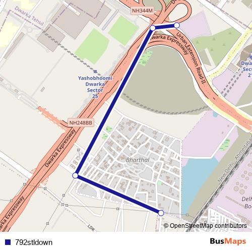 792stldown bus Line Map