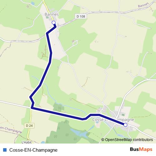 Cosse-EN-Champagne bus Line Map