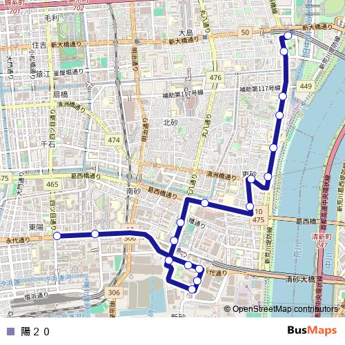 陽２０ bus Line Map
