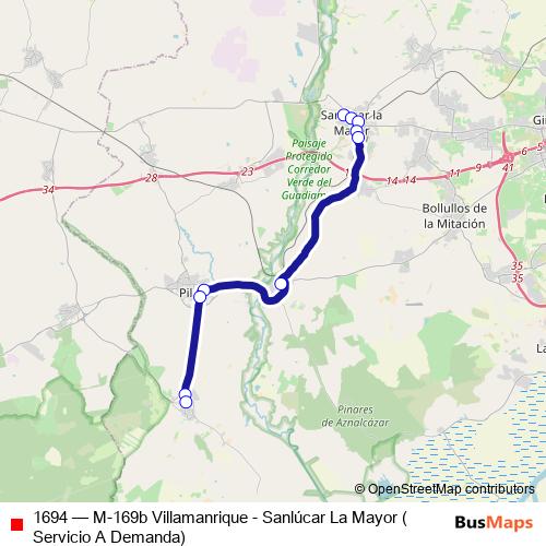 1694 bus Line Map