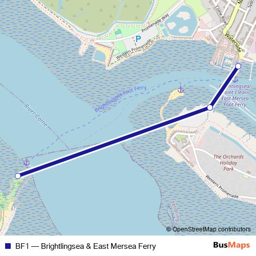 BF1 ferry Line Map
