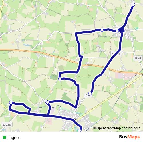 Ligne bus Line Map