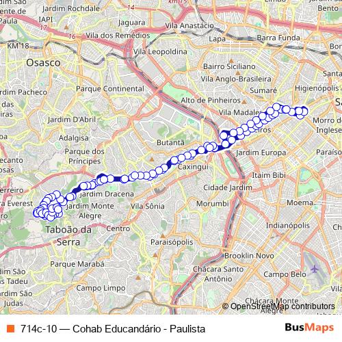 714c-10 bus Line Map