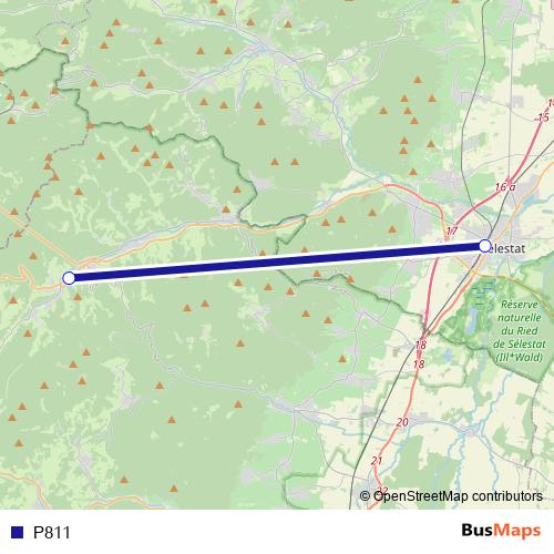 P811 bus Line Map