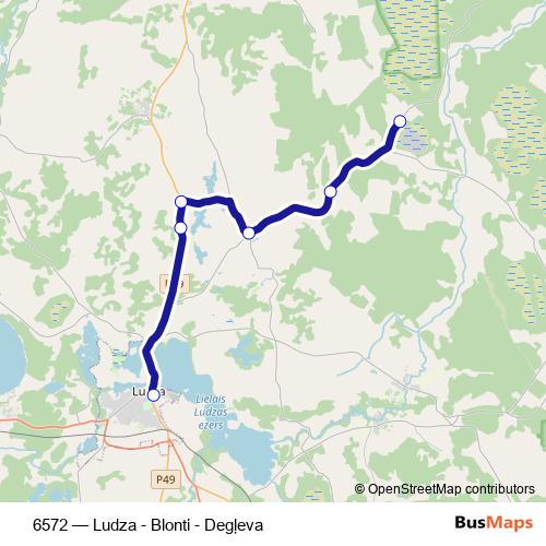 6572 bus Line Map
