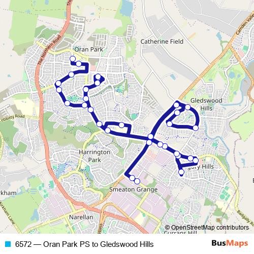 6572 bus Line Map