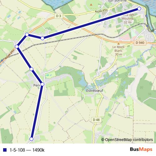 1-5-108 bus Line Map