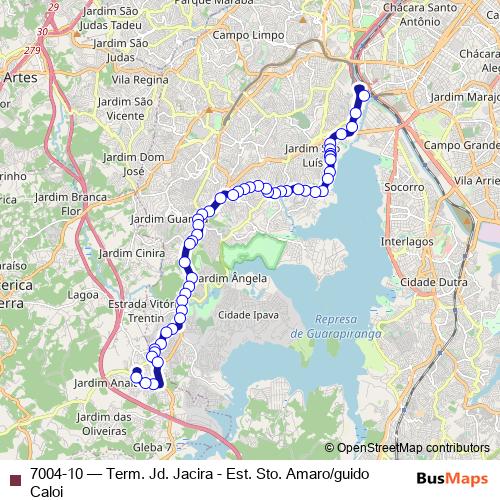 7004-10 bus Line Map