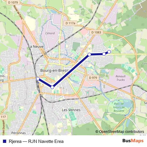 Rjerea bus Line Map