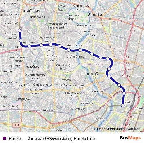 Purple metro Line Map