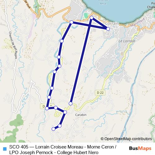 SCO 405 bus Line Map