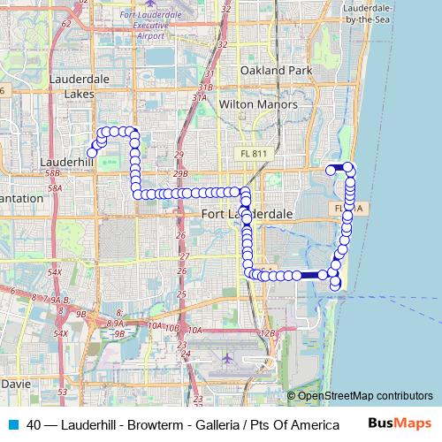 40 bus Line Map