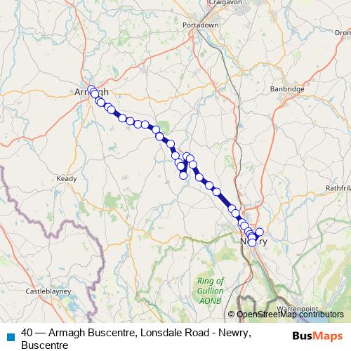40 bus Line Map
