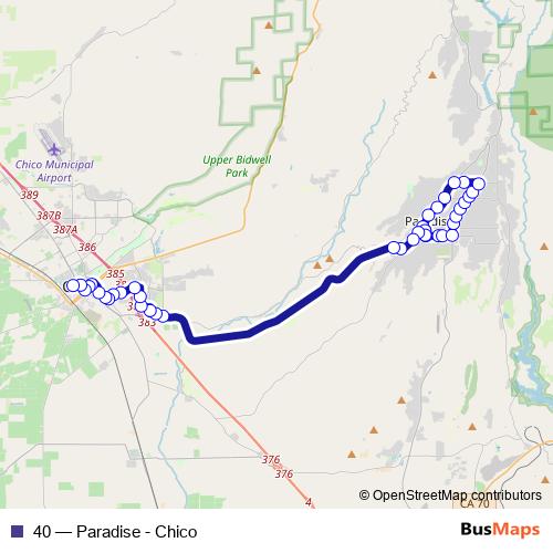 40 bus Line Map