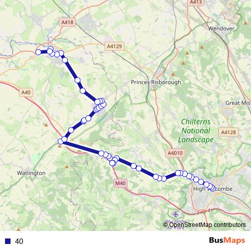 40 bus Line Map