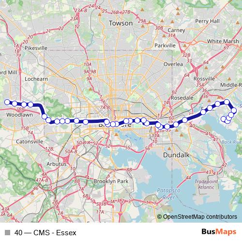 40 bus Line Map