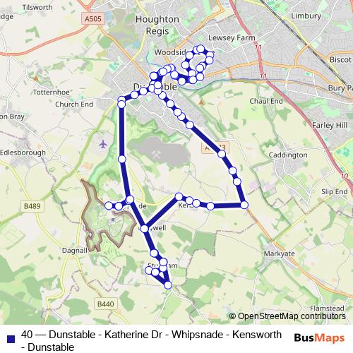 40 bus Line Map