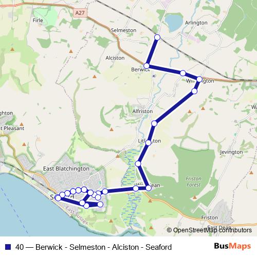 40 bus Line Map