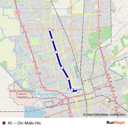 40 bus Line Map