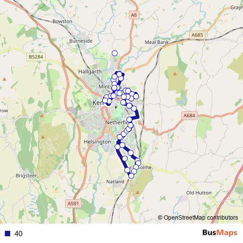 40 bus Line Map