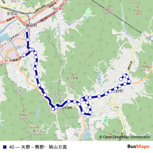 40 bus Line Map