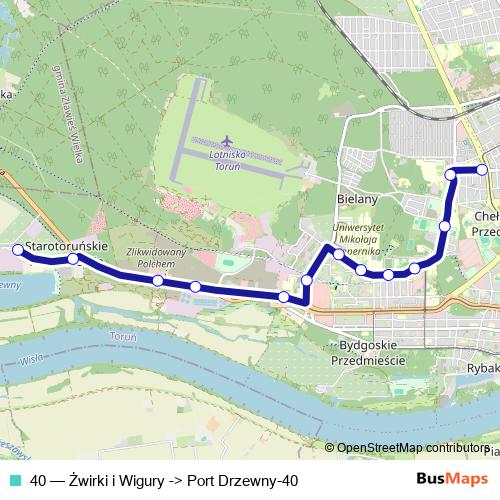 40 bus Line Map