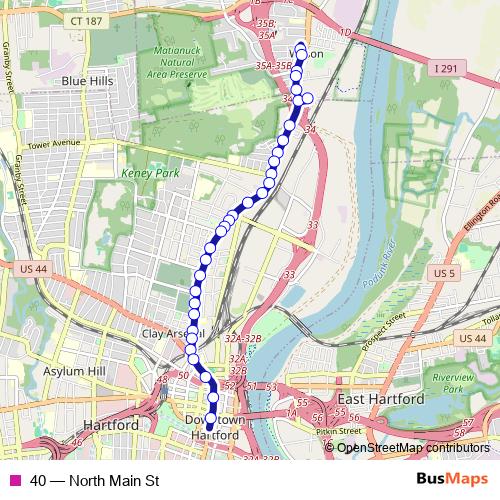 40 bus Line Map