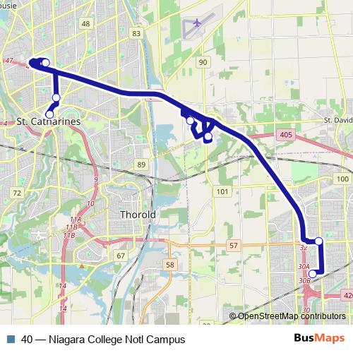 40 bus Line Map