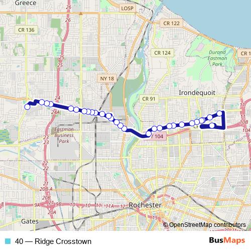 40 bus Line Map