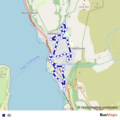 40 bus Line Map