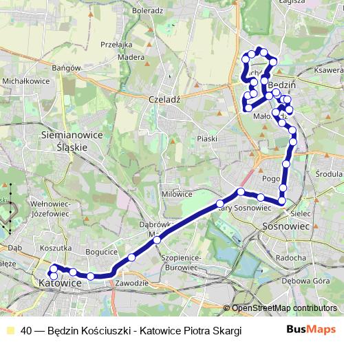 40 bus Line Map