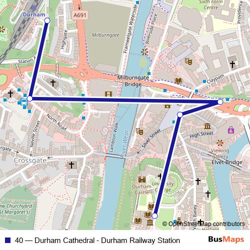 40 bus Line Map